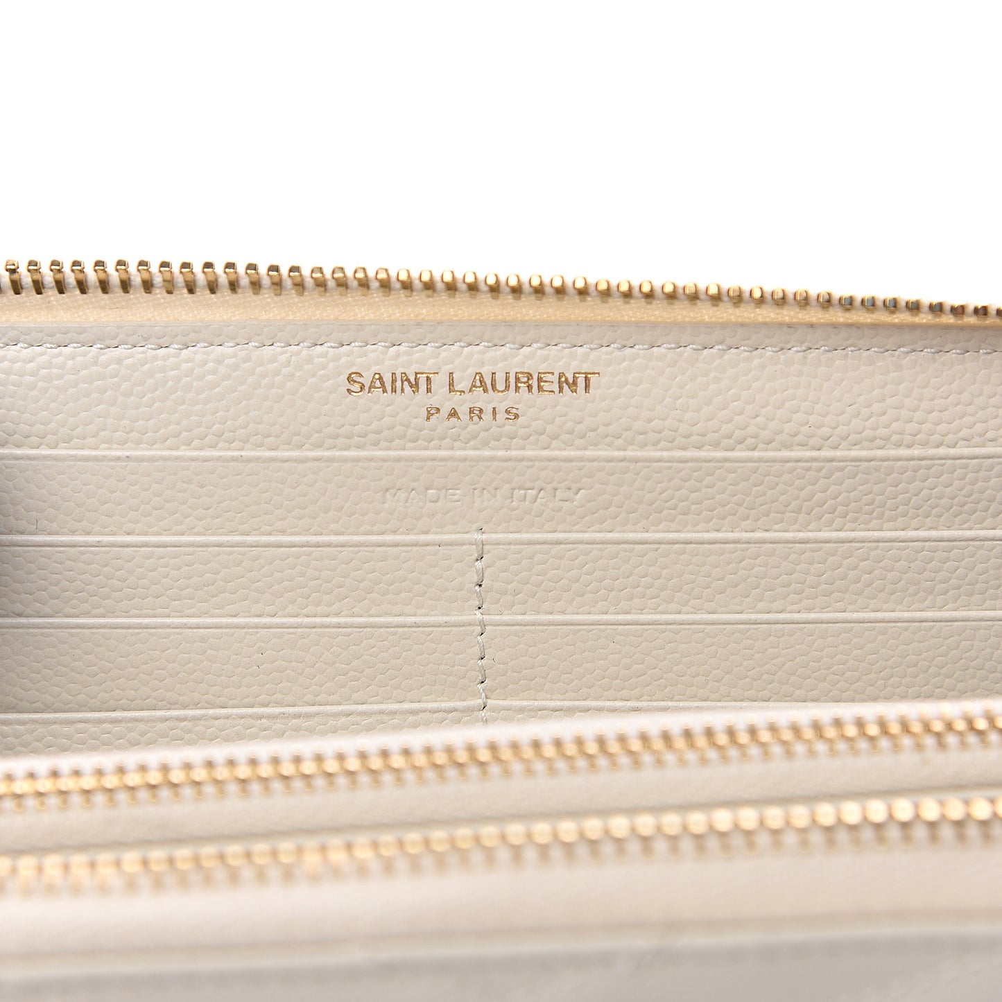 Grain De Poudre Matelasse Chevron Monogram Zip Around Wallet Porcellana