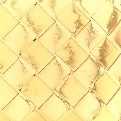 Bottega Veneta Mirror Laminated Nappa Intrecciato Small Bi-Fold Zip Wallet Gold 8 of 9