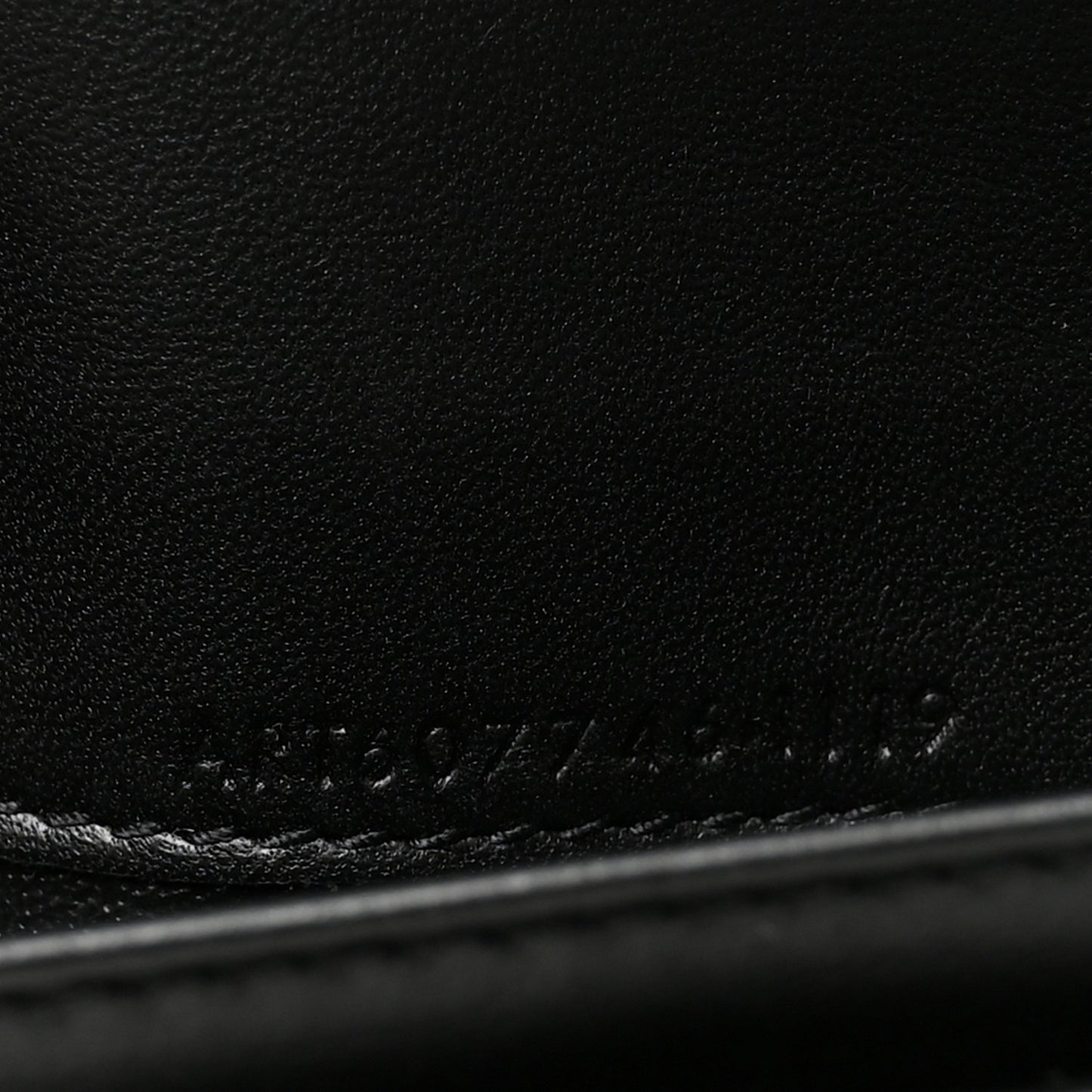 Calfskin Crocodile Embossed Monogram Vertical Wallet Black