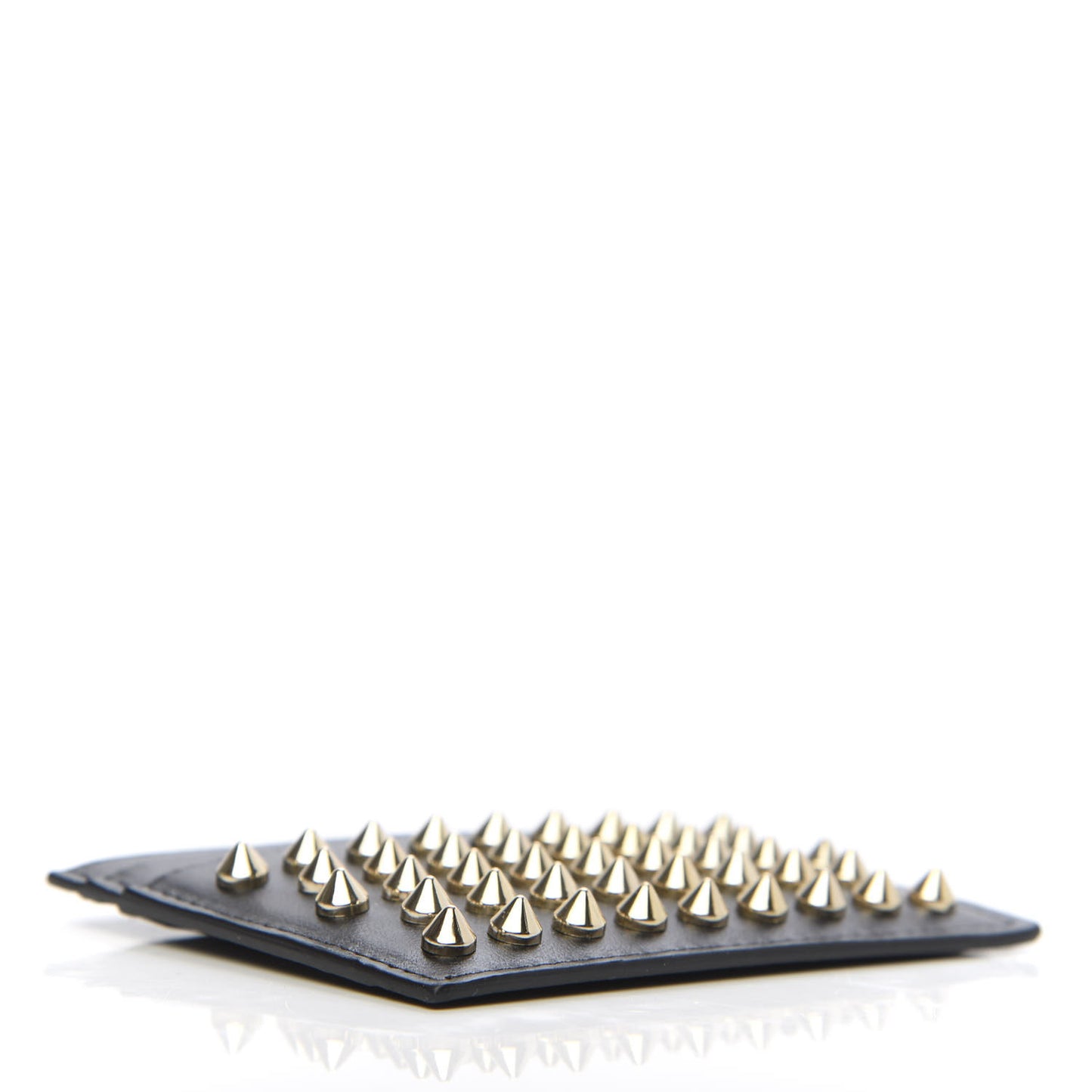 Calfskin Paris Spikes Kios Card Holder Black