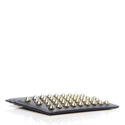 Christian Louboutin Calfskin Paris Spikes Kios Card Holder Black 4 of 7