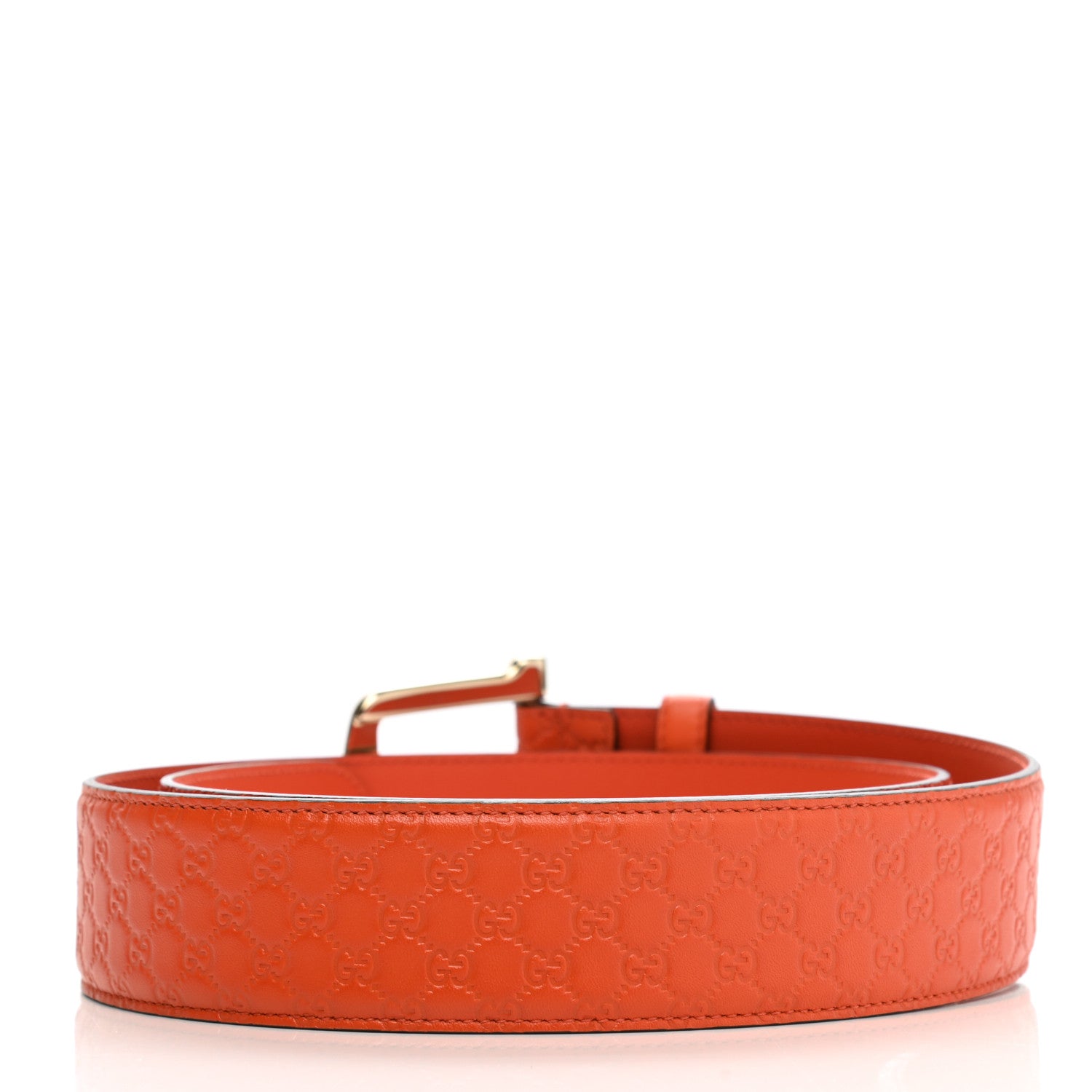 Gucci Soft Microguccissima 40mm Belt 95 38 Sun Orange 2 of 5