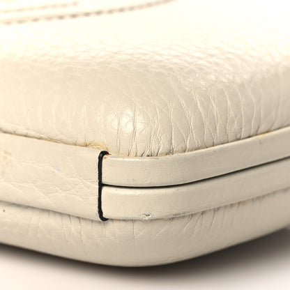 Gucci Pebbled Calfskin Soho Hard Case Clutch White 8 of 9