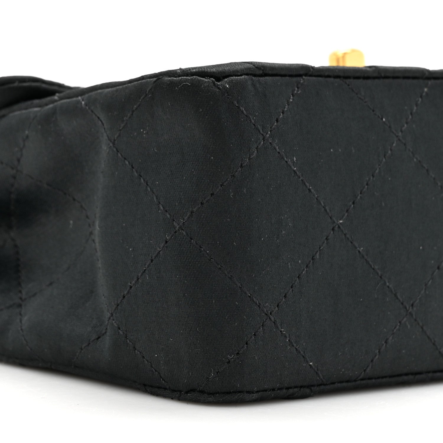 Chanel Satin Quilted Mini Square Flap Black 10 of 10