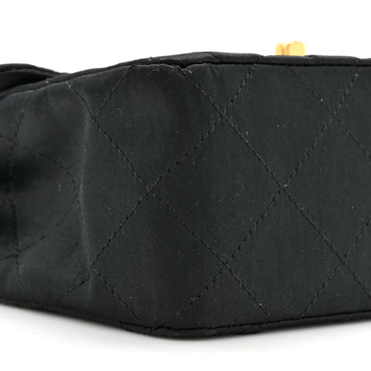 Chanel Satin Quilted Mini Square Flap Black 10 of 10