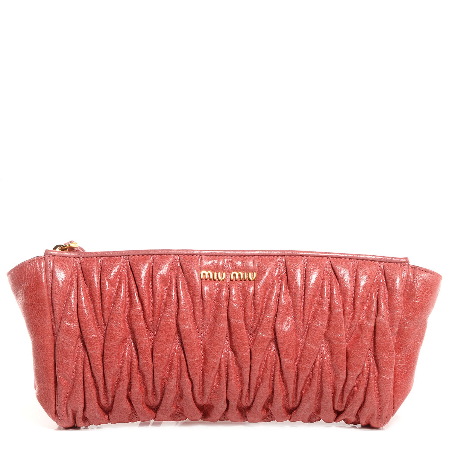 Miu Miu Leather Matelasse Lux Clutch Rosa 1 of 9