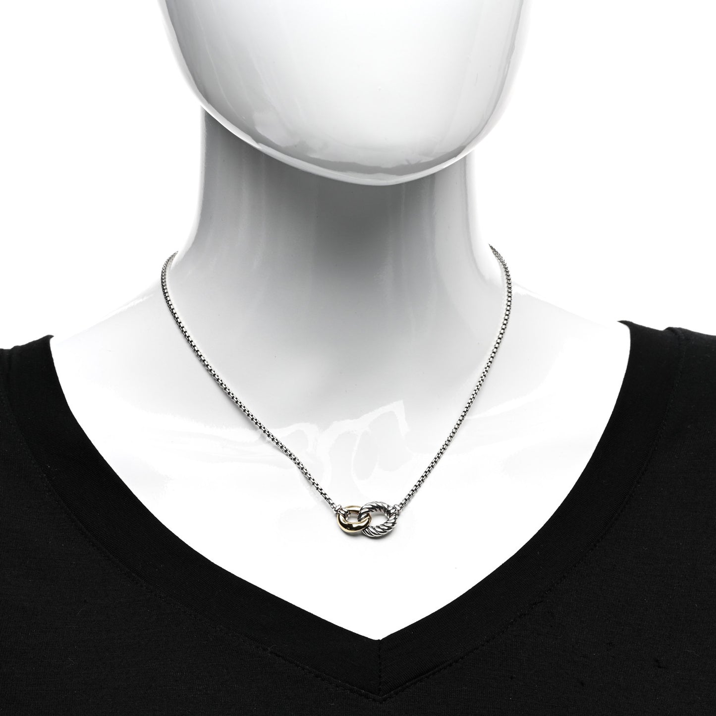 Sterling Silver 18K Yellow Gold Belmont Pendant Necklace