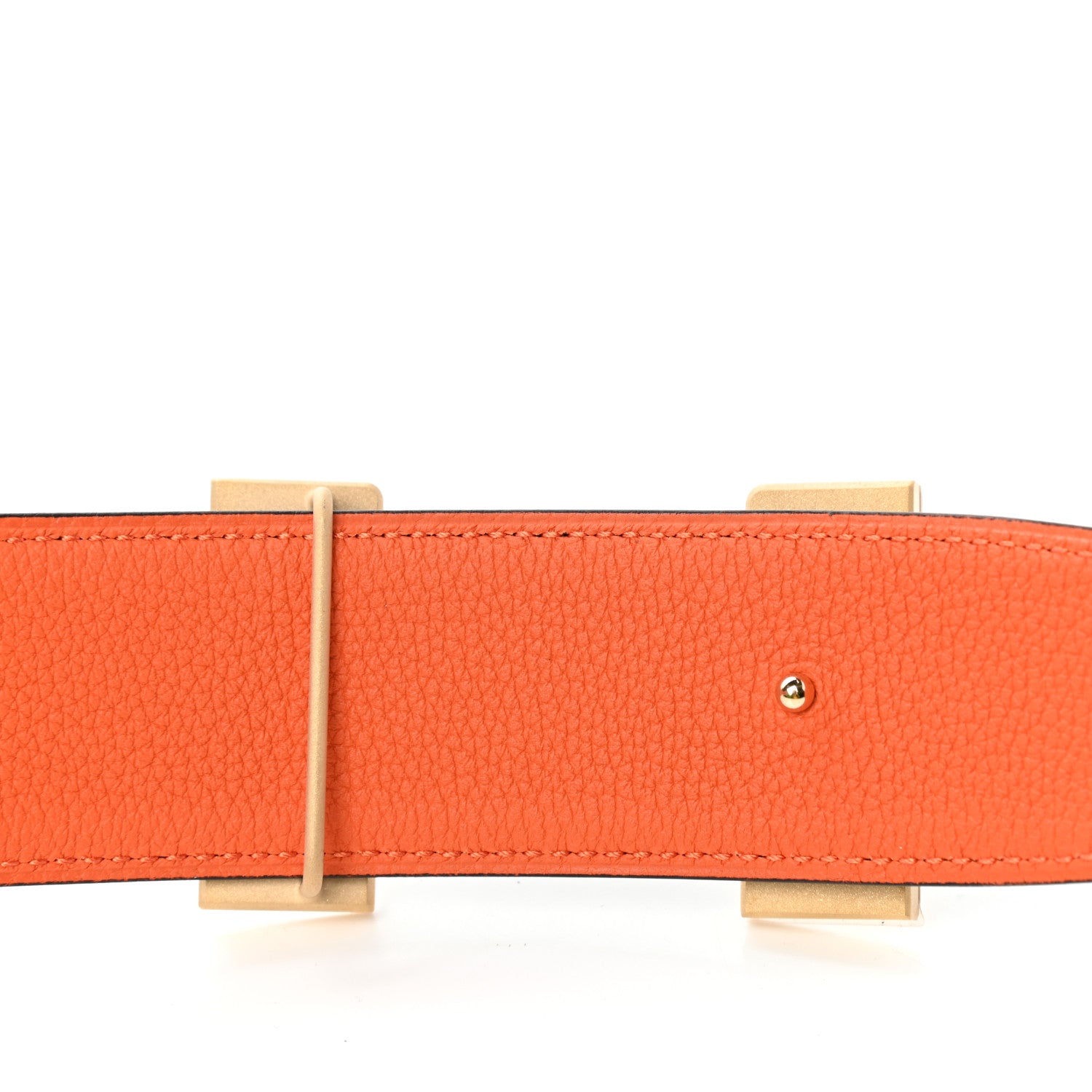 Hermes Box Togo 32mm Constance H Belt 100 Black Orange 4 of 6
