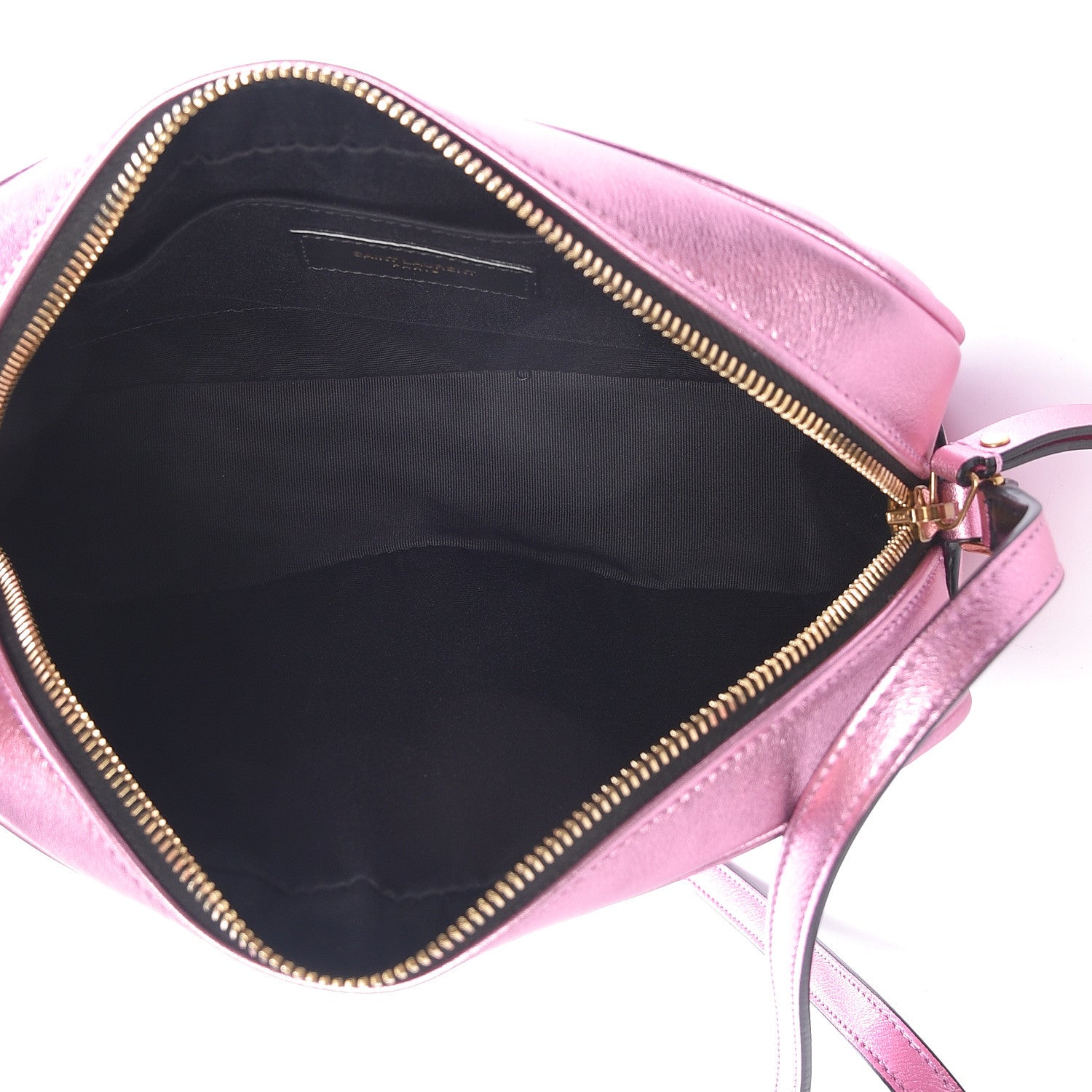 Saint Laurent Metallic Calfskin Matelasse Monogram Lou Camera Bag Vegas Pink 5 of 10