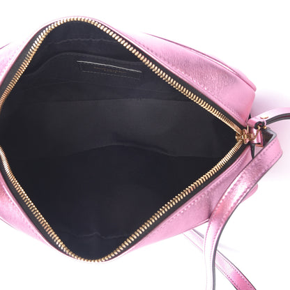 Saint Laurent Metallic Calfskin Matelasse Monogram Lou Camera Bag Vegas Pink 5 of 10