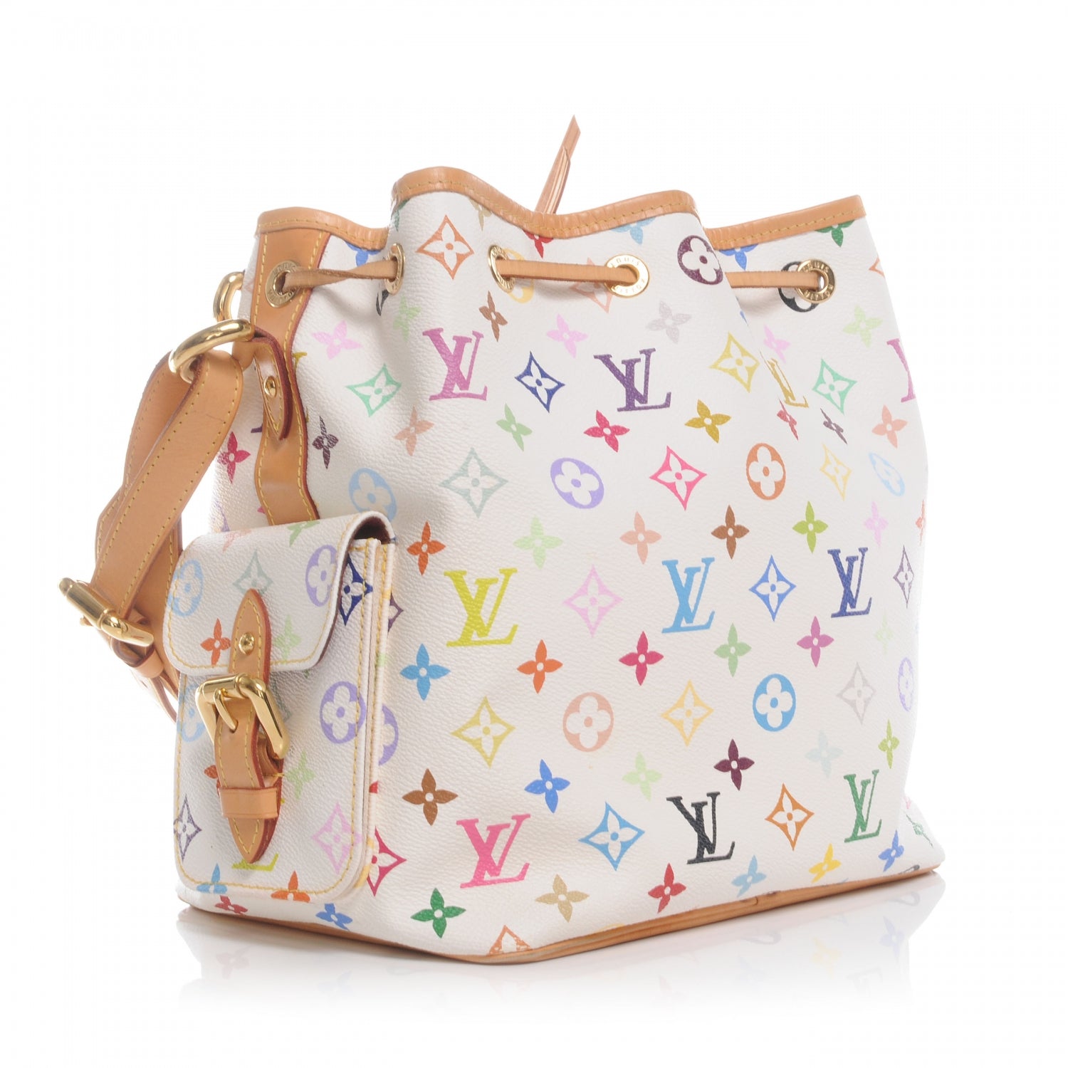 Louis Vuitton Monogram Multicolor Petit Noe White 3 of 6