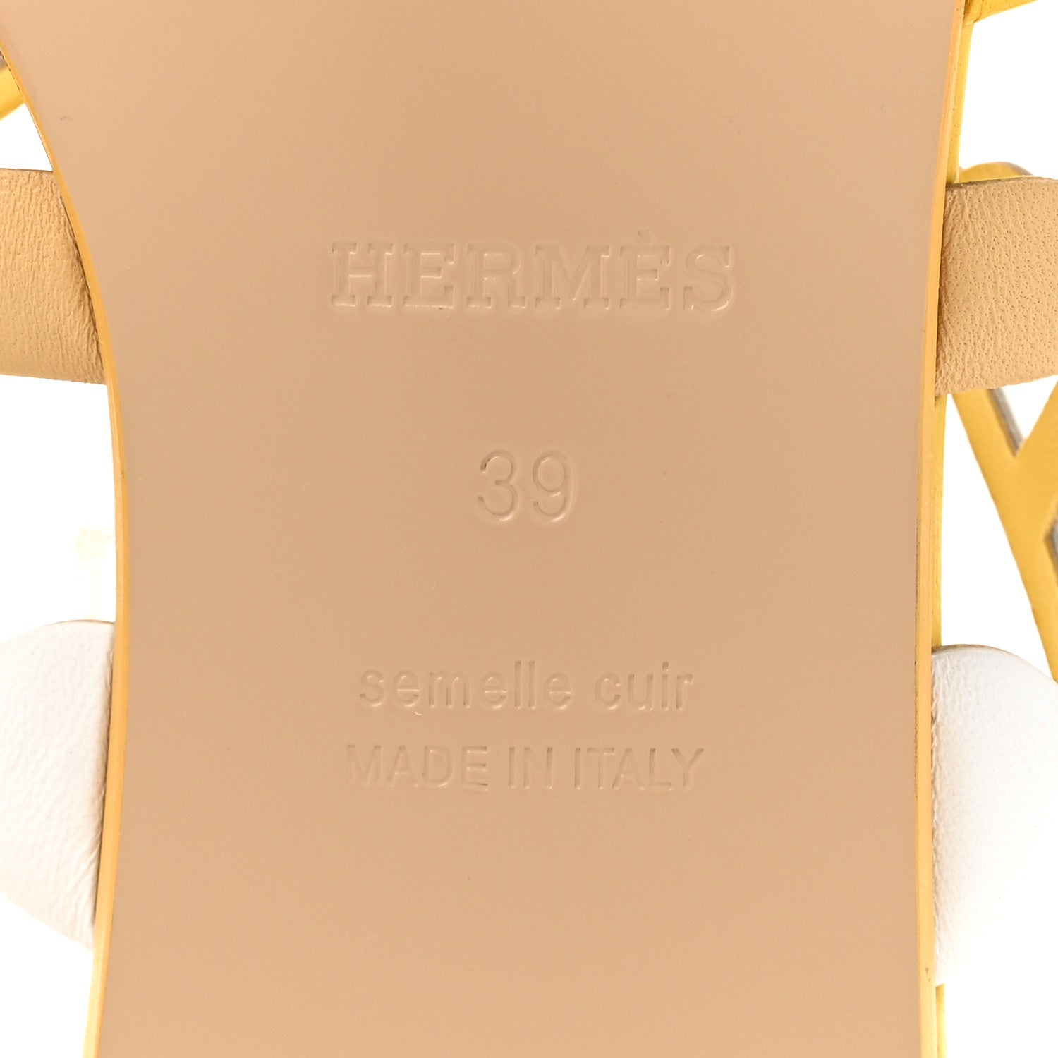Hermes Nappa Thalassa Sandals 39 Jaune Citrone 7 of 9