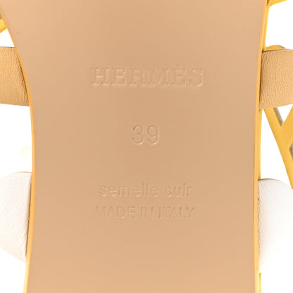 Hermes Nappa Thalassa Sandals 39 Jaune Citrone 7 of 9
