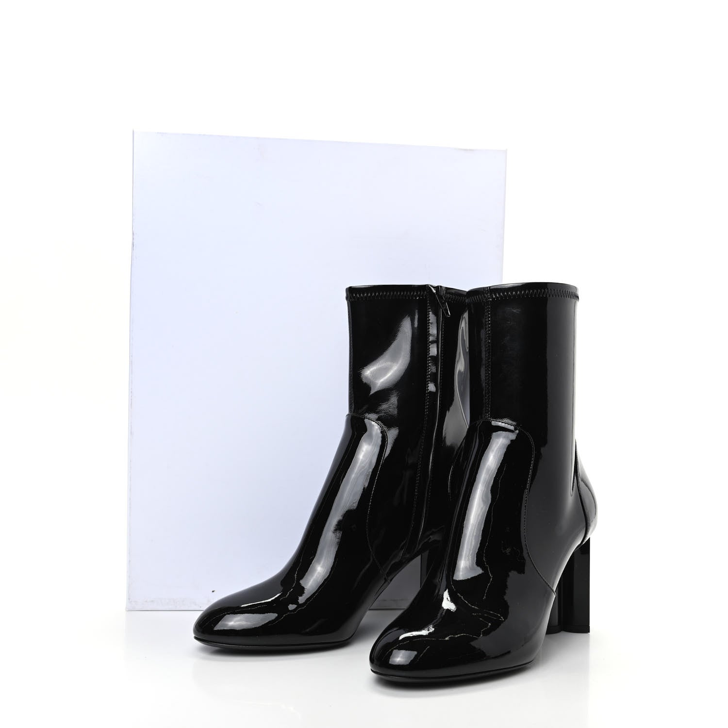 Louis Vuitton Patent Uniformes Silhouette Ankle Boots 38 Black 7 of 7