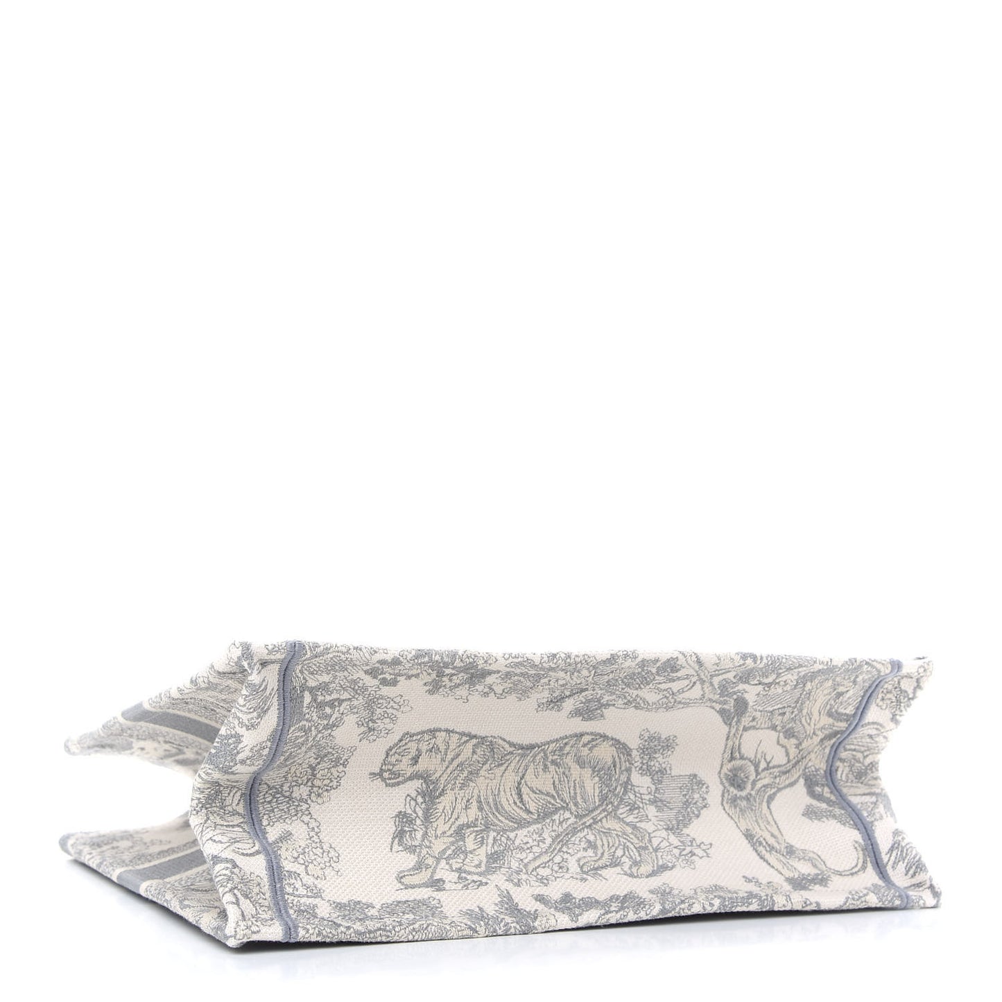 Canvas Embroidered Medium Dioriviera Toile De Jouy Book Tote Gray