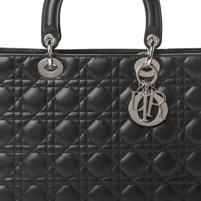 Christian Dior Lambskin Cannage Large Lady Dior Black 8 of 14