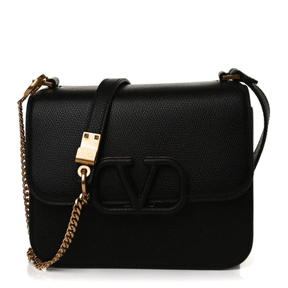 Valentino Garavani Grainy Calfskin Small VSling Shoulder Bag Black 1 of 13