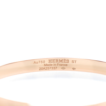 Hermes 18K Rose Gold Diamond PM Kelly Bracelet ST 3 of 4