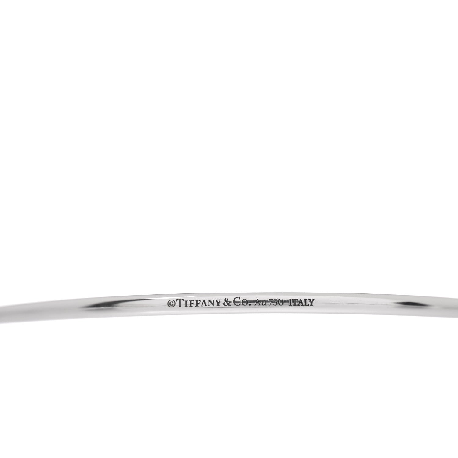 Tiffany 18K White Gold Diamond Metro Bangle Bracelet 4 of 4