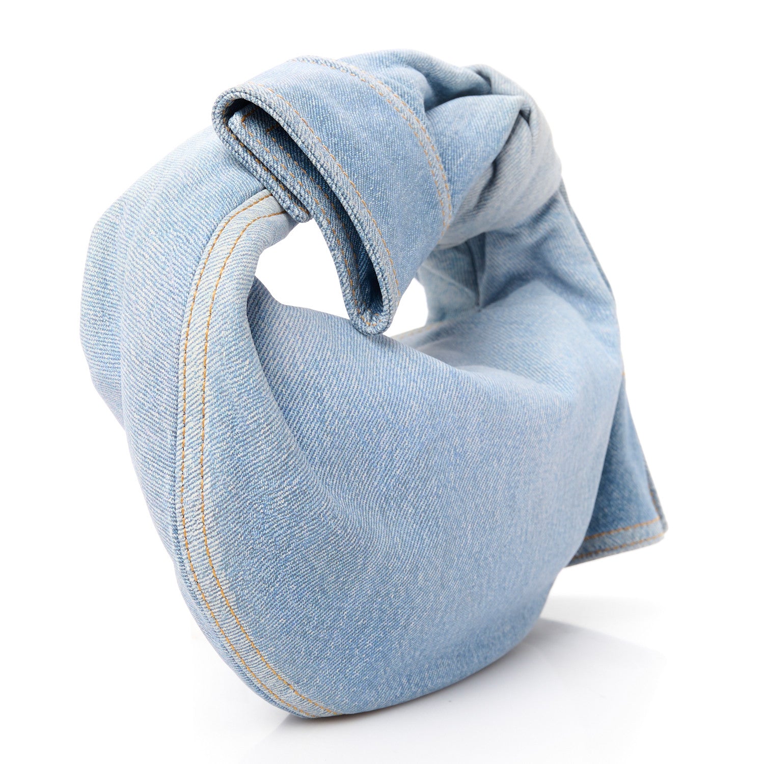 Bottega Veneta Printed Nubuck Denim Shirt Effect Mini Jodie Blue Washed Sunflower Pearl 3 of 10