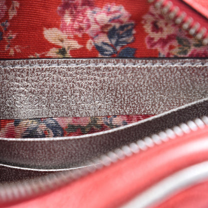 Gucci Laminated Nappa Trapuntata Mini Zumi Dome Shoulder Bag Rosso Marine Argento 8 of 9