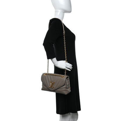Louis Vuitton Calfskin LV New Wave Chain Bag Taupe 2 of 8