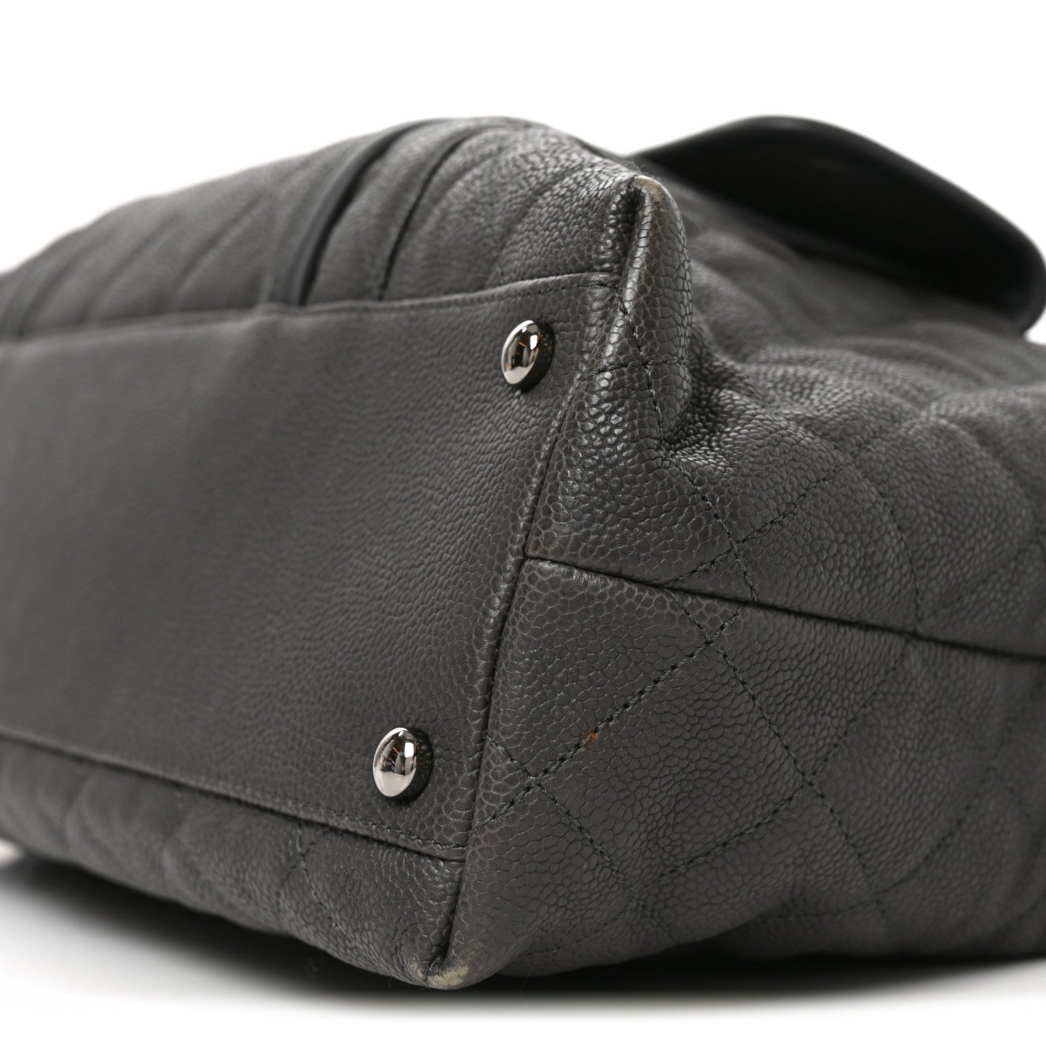 Chanel Caviar Quilted French Riviera Hobo Dark Grey 10 of 10