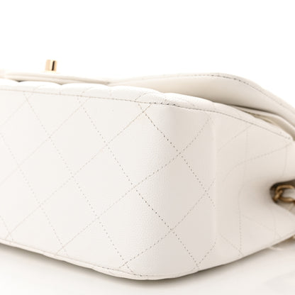 Chanel Caviar Quilted Jumbo Double Flap White 10 of 10