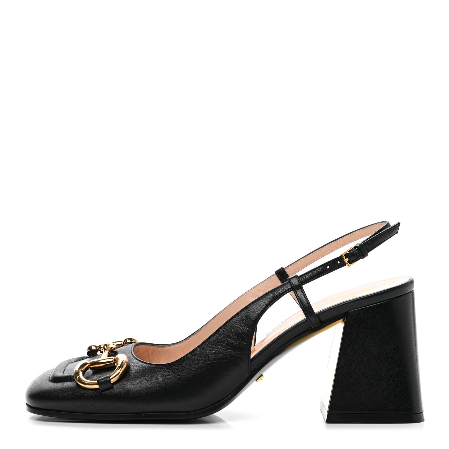 Malaga Kid Horsebit 75mm Slingback Pumps 37.5 Black