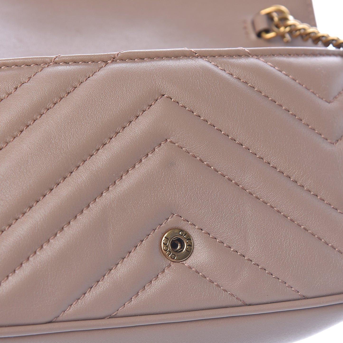 Calfskin Matelasse Super Mini GG Marmont Shoulder Bag Porcelain Rose