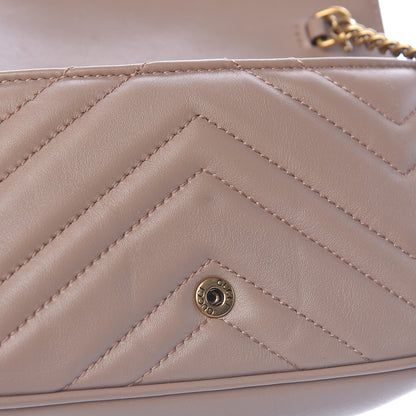 Gucci Calfskin Matelasse Super Mini GG Marmont Shoulder Bag Porcelain Rose 12 of 13