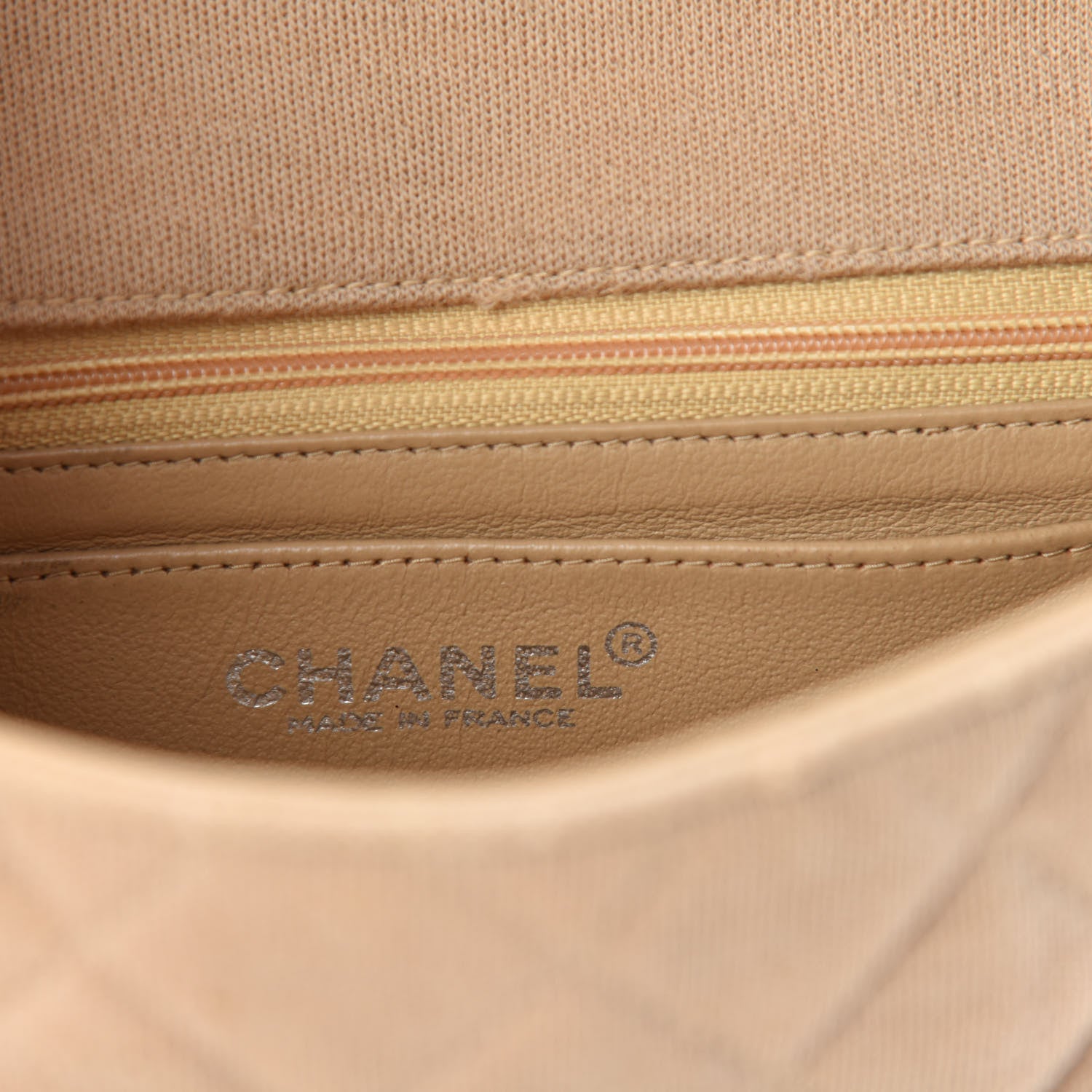 Chanel Jersey Quilted Mini Square Flap Beige 10 of 13