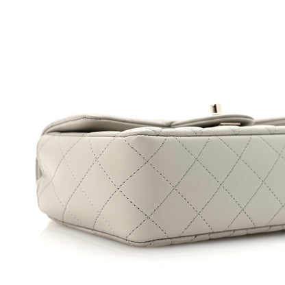 Chanel Lambskin Quilted Mini Rectangular Flap Grey 9 of 11