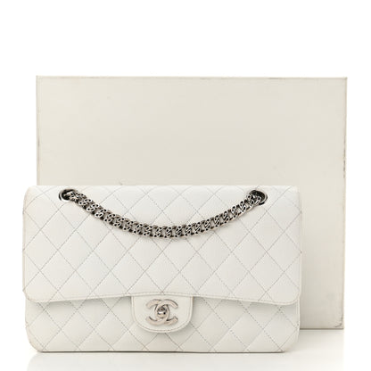 Chanel Caviar Quilted Medium Double Flap Bijoux Chain White 26 of 26