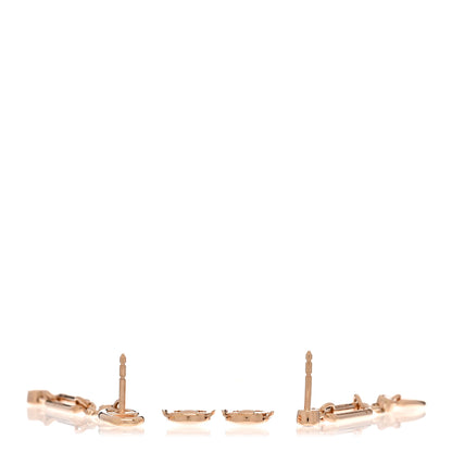 Hermes 18K Rose Gold Diamond Chaos Earrings 4 of 5