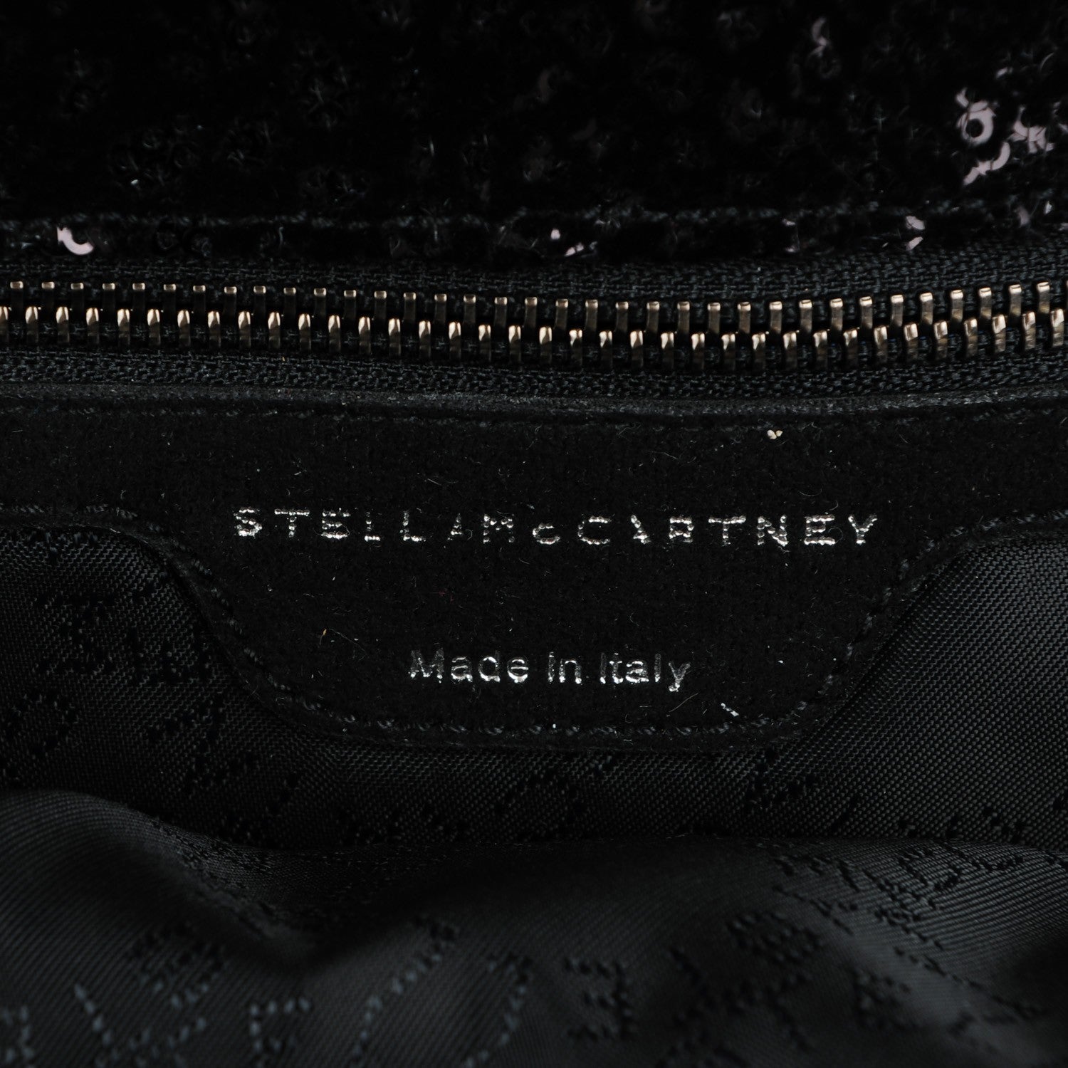 Stella McCartney Sequin Velvet Large Falabella Tote Black 6 of 8