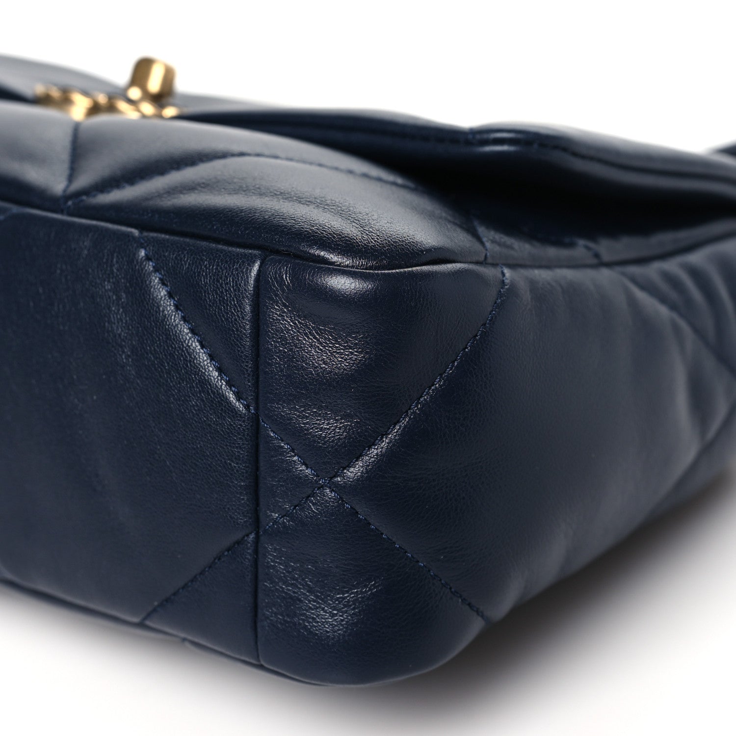 Chanel Lambskin Quilted Medium Chanel 19 Flap Navy Blue 10 of 10