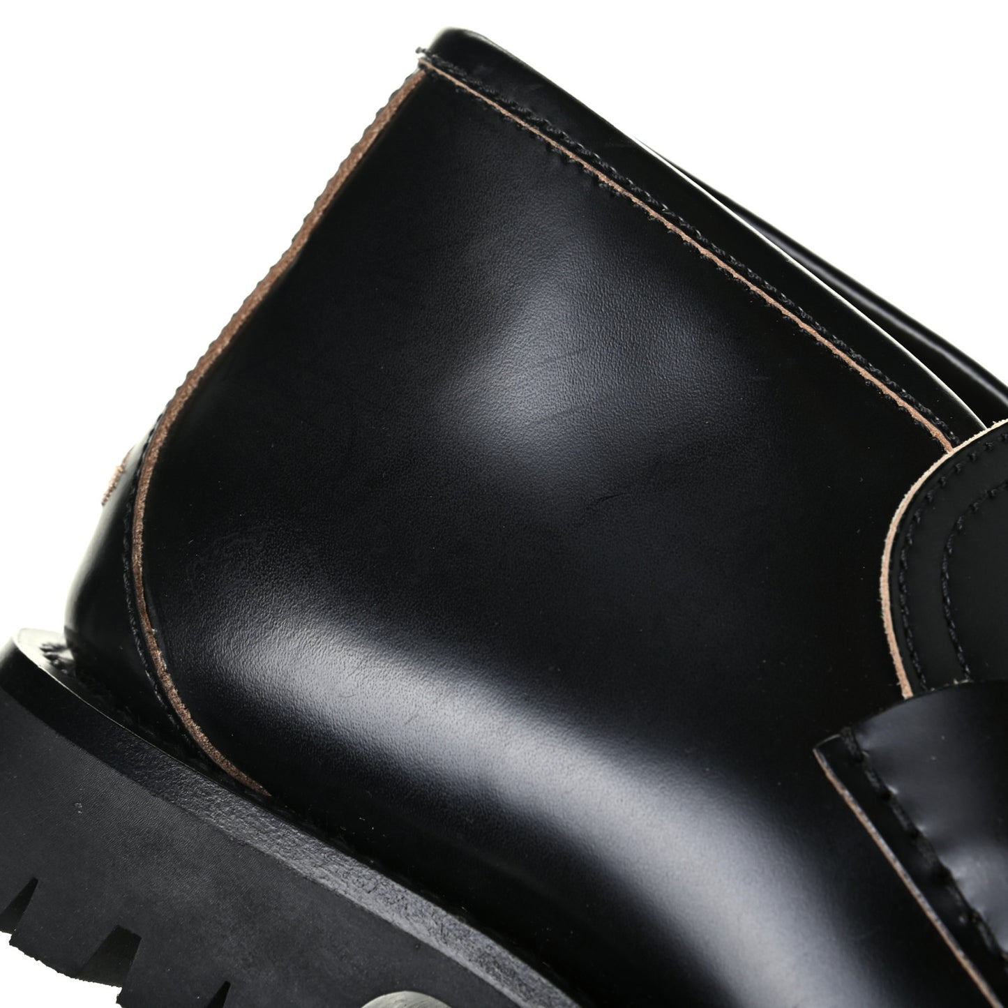 Cordovan Lux Mens Harald Horsebit Ankle Boots 7 Black