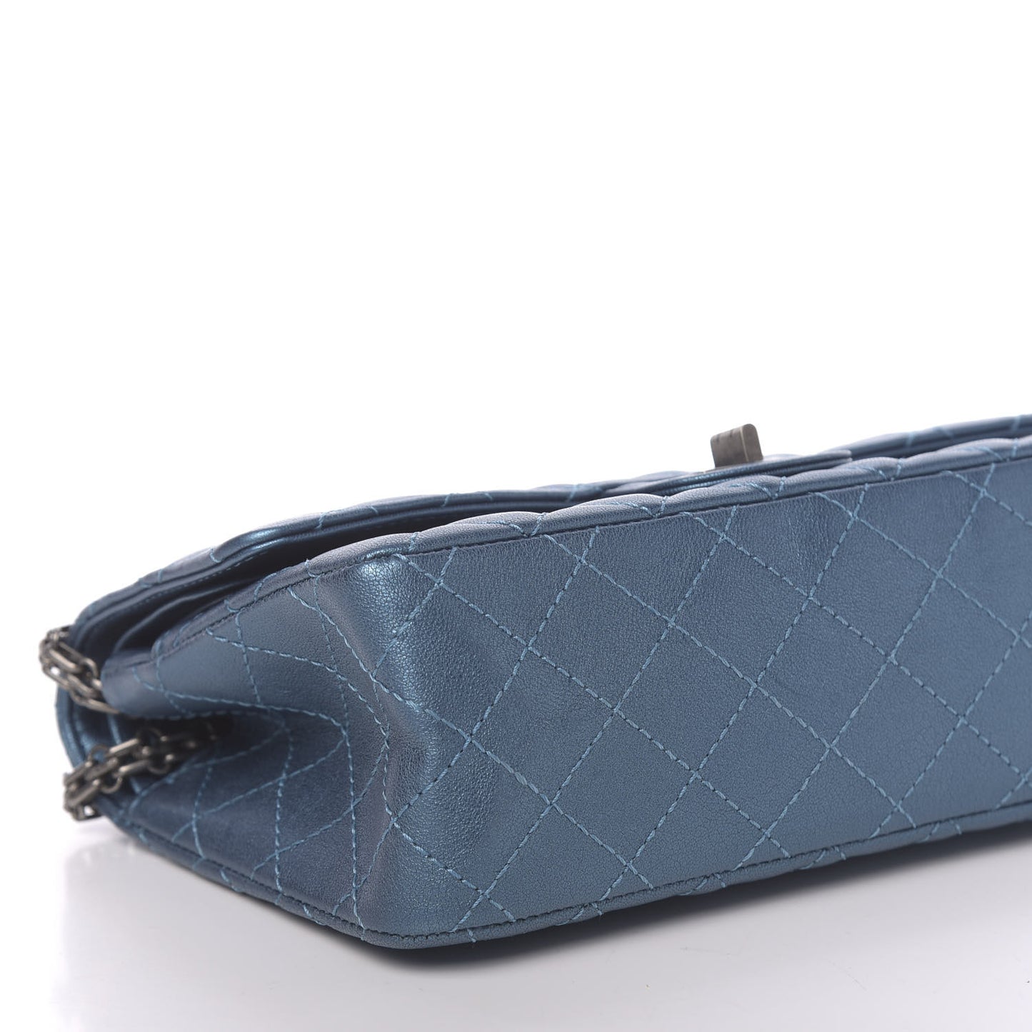Metallic Sheepskin Quilted 2.55 Reissue 225 Flap Blue