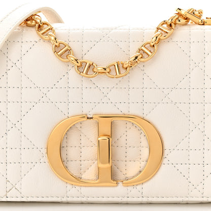 Christian Dior Calfskin Cannage Small Caro Bag Ivory 8 of 11