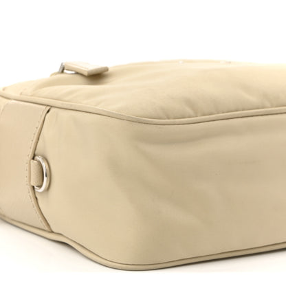 Prada Re-Nylon Vela Saffiano Pocket Double Zip Shoulder Bag Deserto 9 of 10