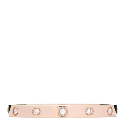 Cartier 18K Pink Gold 10 Diamond LOVE Bracelet 15 1 of 3