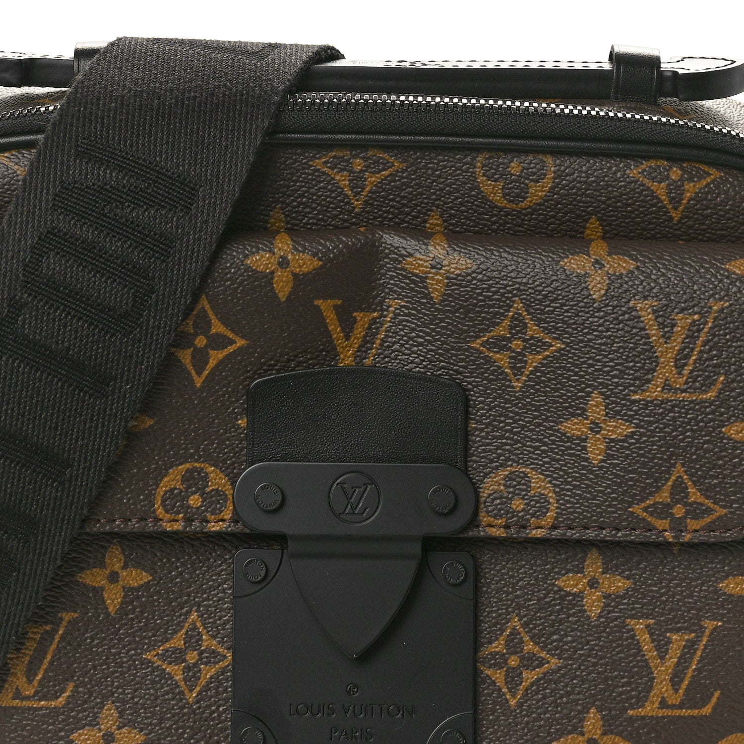 Louis Vuitton Monogram Macassar S Lock Messenger 7 of 10