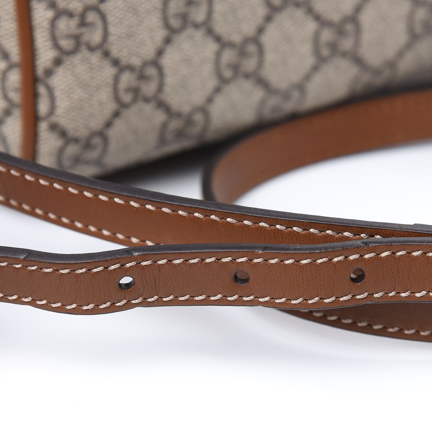 Gucci GG Supreme Monogram Floral Embroidered Small Boston Brown 10 of 11