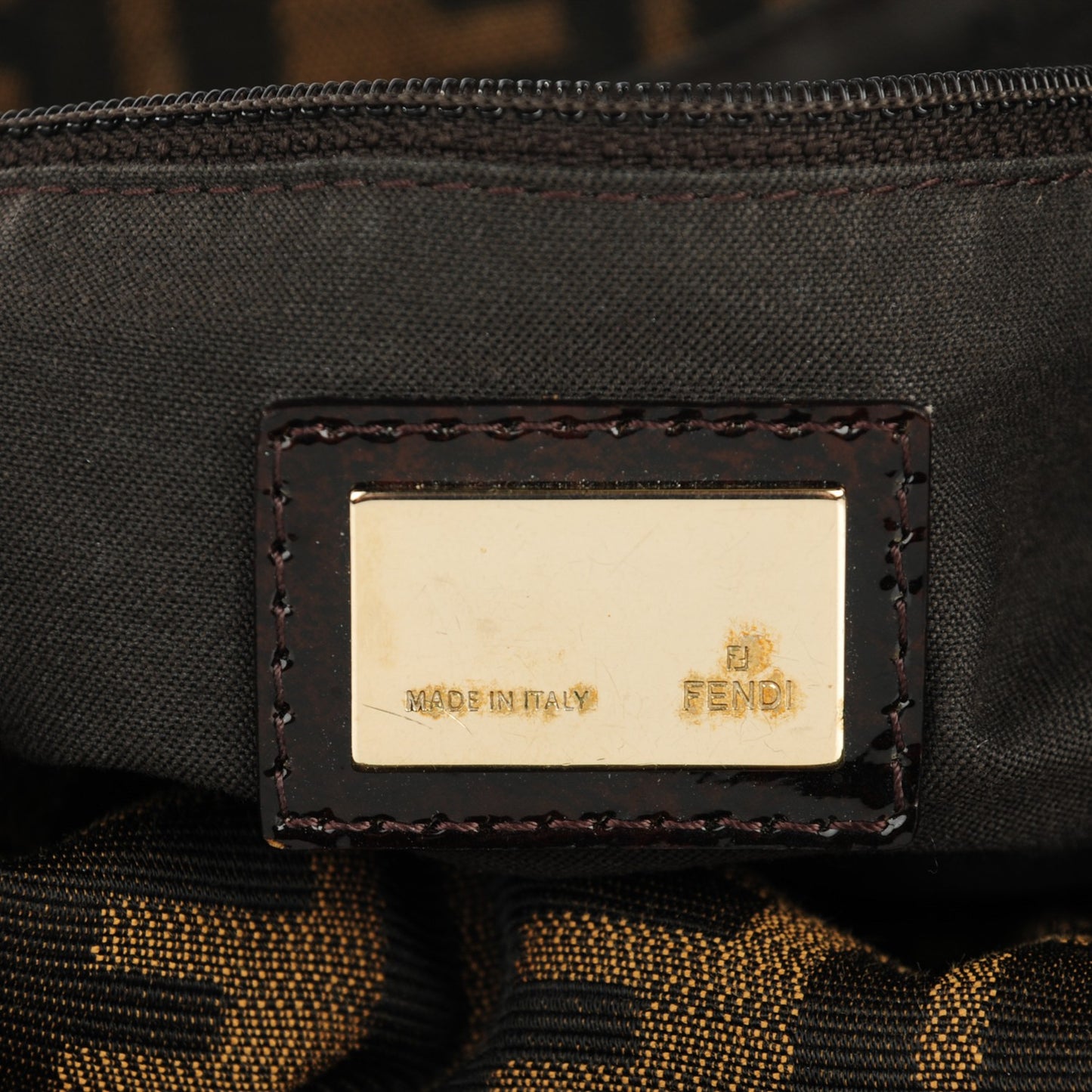 Zucca Patent Mia Shoulder Flap Tobacco
