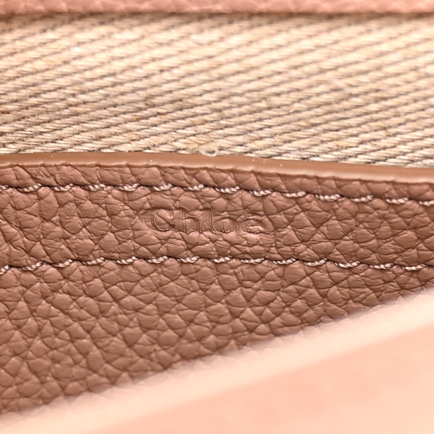 Grained Calfskin Small Marcie Saddle Bag Wood Rose