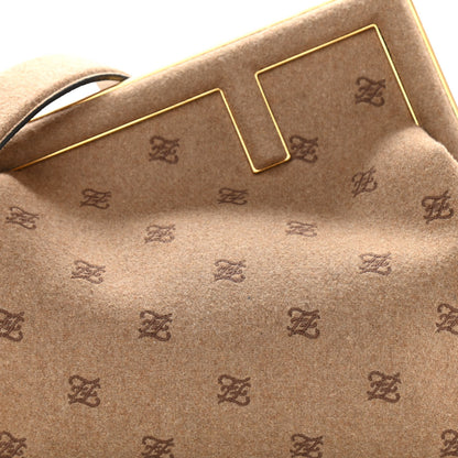 Fendi Flannel Karligraphy Embroidered Medium Fendi First Camel 9 of 12