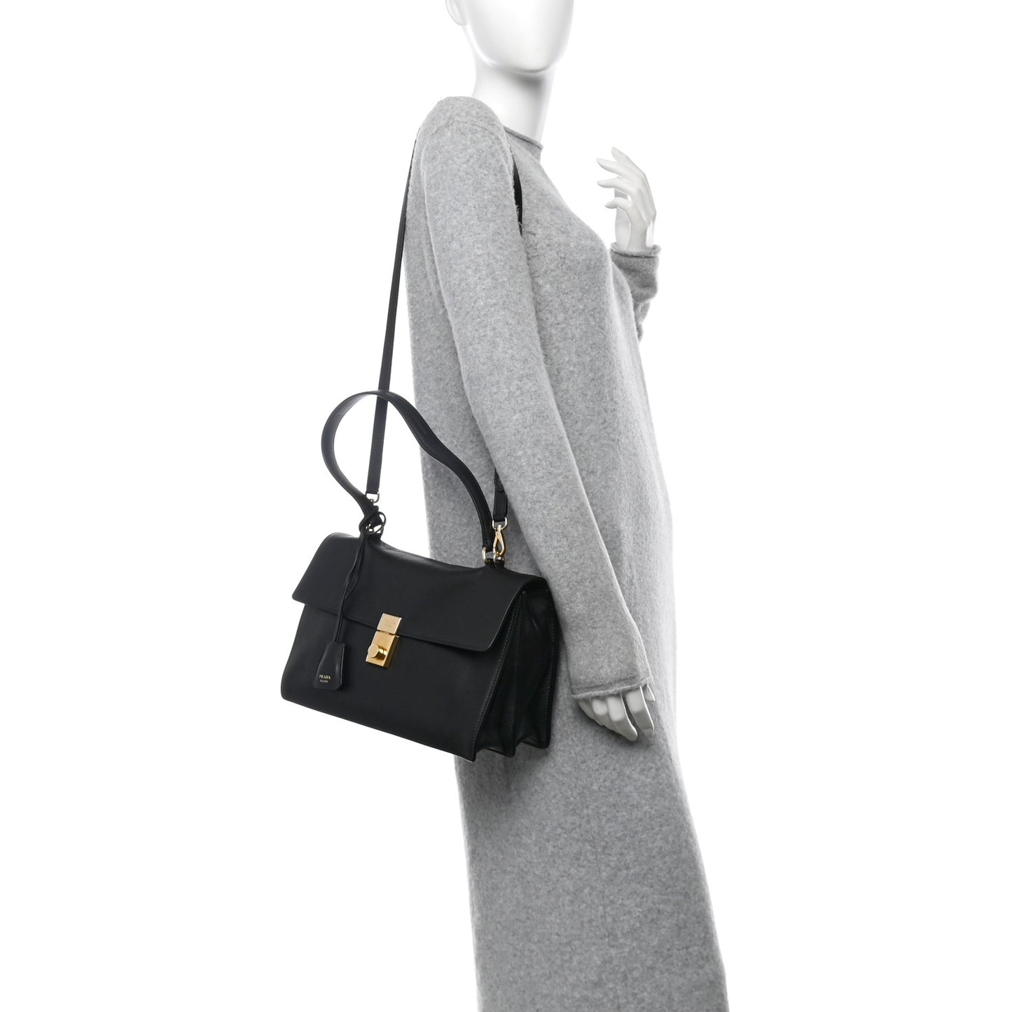 Calfskin Medium Soft Sound Shoulder Bag Black