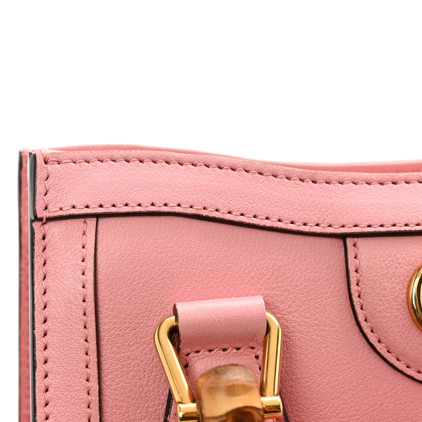 Wonka Grain Calfskin Mini Diana Tote Bag Wild Rose Fuxia Fluo
