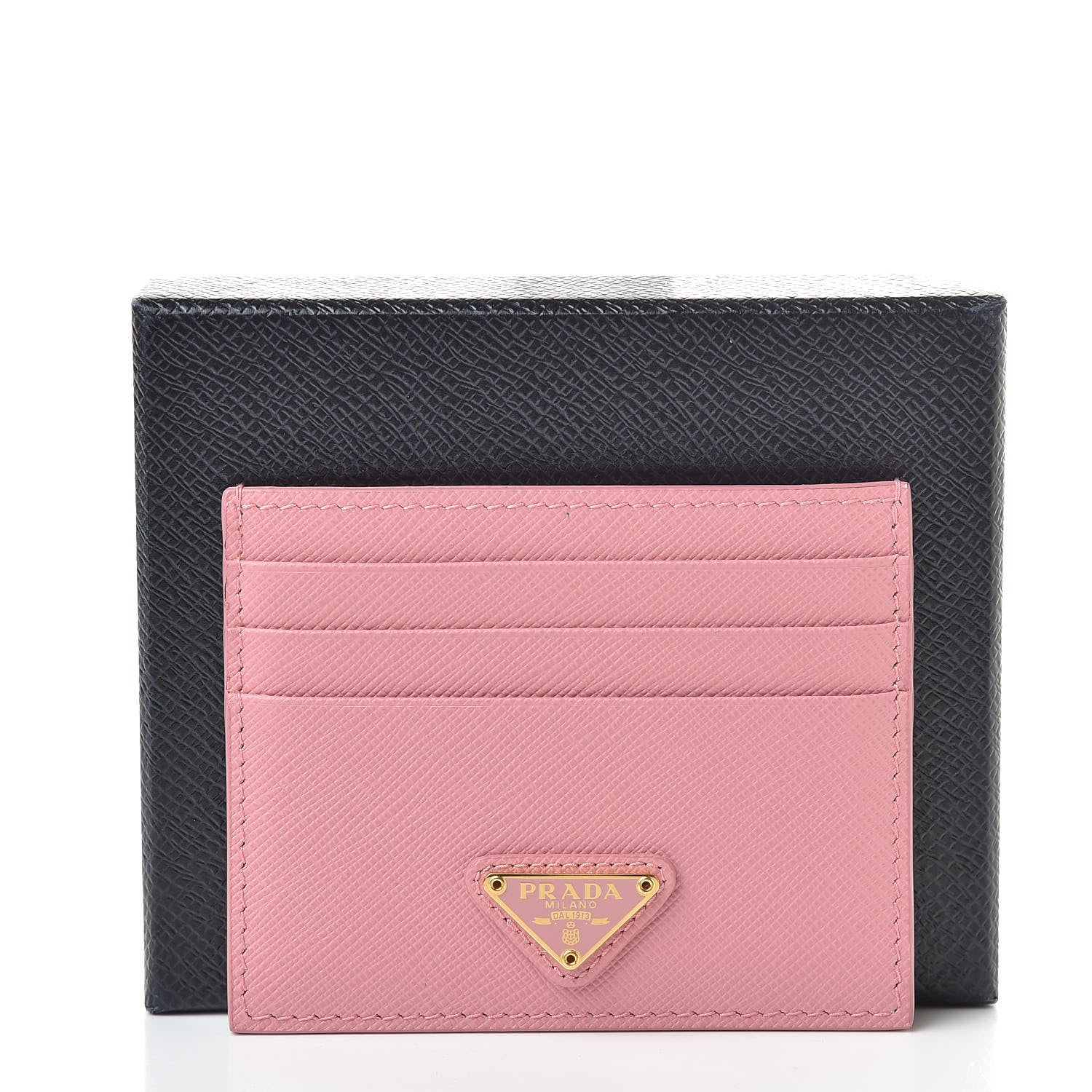 Prada Saffiano Triangle Card Holder Petalo 8 of 8